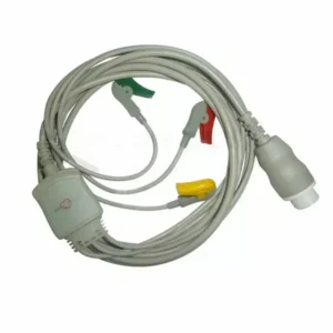 3 Lead ECG Cable Compatible with HP 12 Pin Clip type