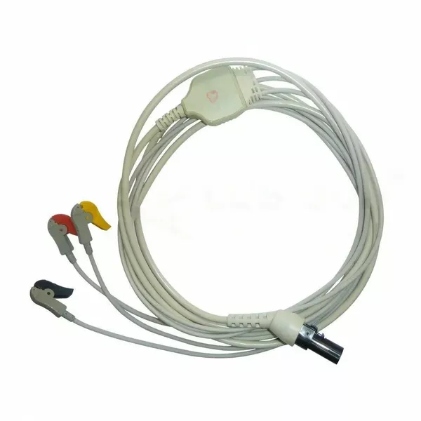 3 Lead ECG Cable Compatible with L&T 7 Pin Clip type