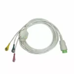 3 Lead ECG Cable Compatible with Schiller 12 PinSnap type