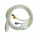 3 Lead ECG Cable Compatible with Siemens 10 Pin Snap type