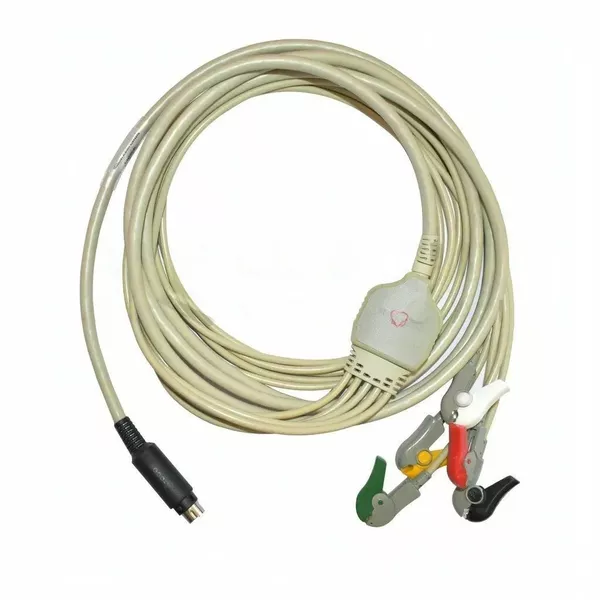 5 Lead ECG Cable Compatible with MEK 7 Pin S.Video Clip type