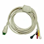 5 Lead ECG Cable Compatible with Schiller Argus 12 pin Clip type 1