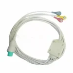 3 Lead ECG Cable Compatible with Siliconlab 6 Pin Snap type 1