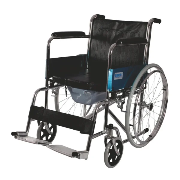 Comfort Lite Wheelchair with Commode _ Back Rest and Arm Rest