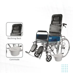 reclining commode wheelchair