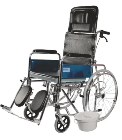 reclining commode wheelchair
