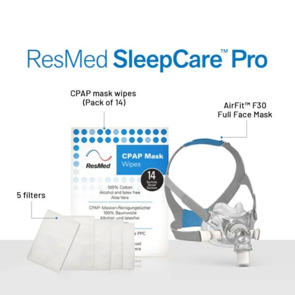 ResMed SleepCare Pro Package (F30 Mask + 5 Filters + Benefits)