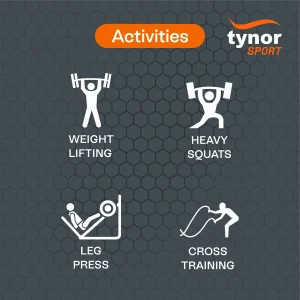 Tynor Weight Lifting Knee Wrap for Support and Stability (S,M,L,XL,XXL) - Image 4