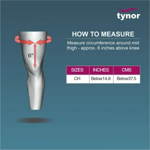 Tynor Knee Immobiliser for Children, Grey - Image 4
