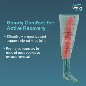 Tynor Knee Immobiliser 14"/36cm for Post-Operative Support (S,M,L,XL,XXL) - Image 4