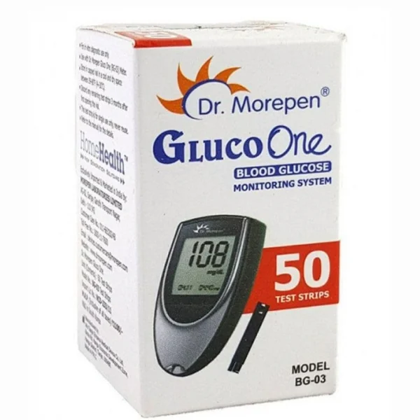 Dr. Morepen BG-03 Gluco One Glucometer with 50 strips