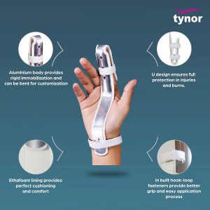 Tynor Adjustable Finger Extension Splint for Immobilization - Image 4