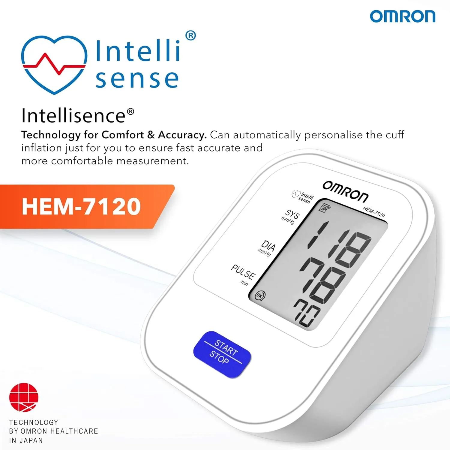 Omron HEM-7120 Digital Blood Pressure Monitor Medikart India's