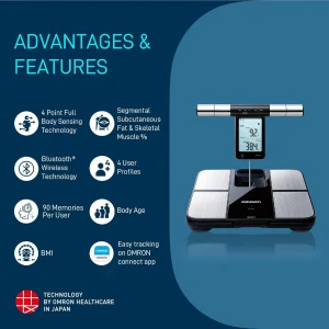 Omron HBF-702T Full Body Composition Monitor with Bluetooth - Image 3