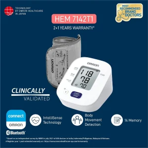 Omron HEM-7142T1 Bluetooth Blood Pressure Monitor - Image 3