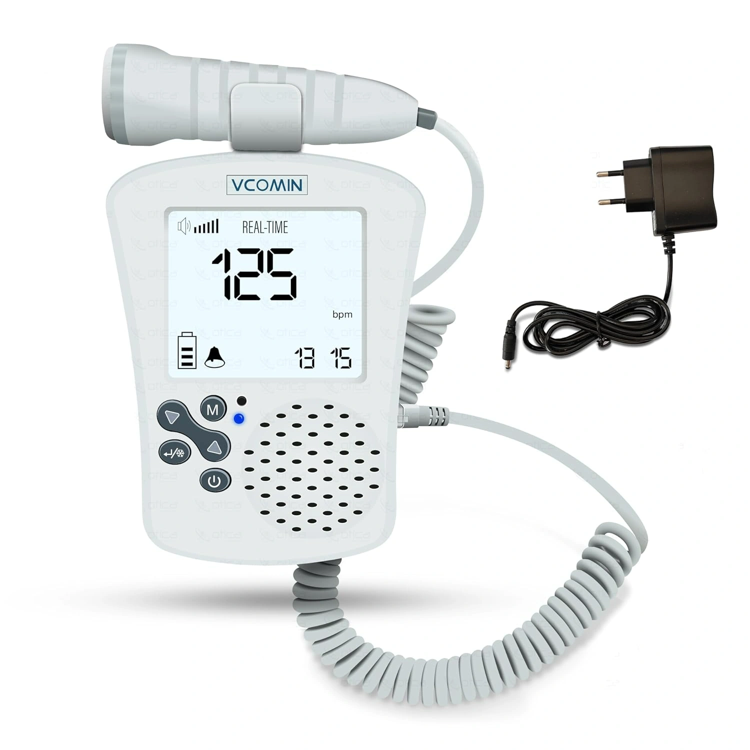 71Z1+psIJHL._SL1500_ Vcomin Doppler Monitoring Device by Medikart (Black Display, 300D) - Image 1