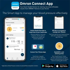 Omron HEM-7142T1 Bluetooth Blood Pressure Monitor - Image 5