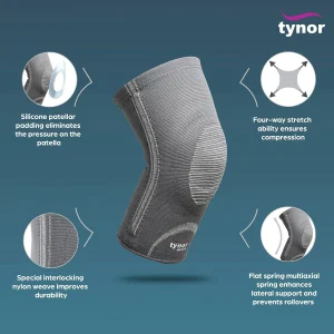 Tynor Knee Cap with Patellar Ring for Optimal Support (S,M,L) - Image 4