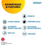 Omron HN289 Blue Digital Weighing Scale - Image 3