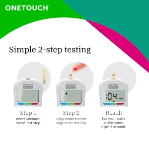 OneTouch Verio Flex Glucose Monitor FREE 10 Test Strips + 10 Sterile Lancets + 1 Lancing device - Image 4