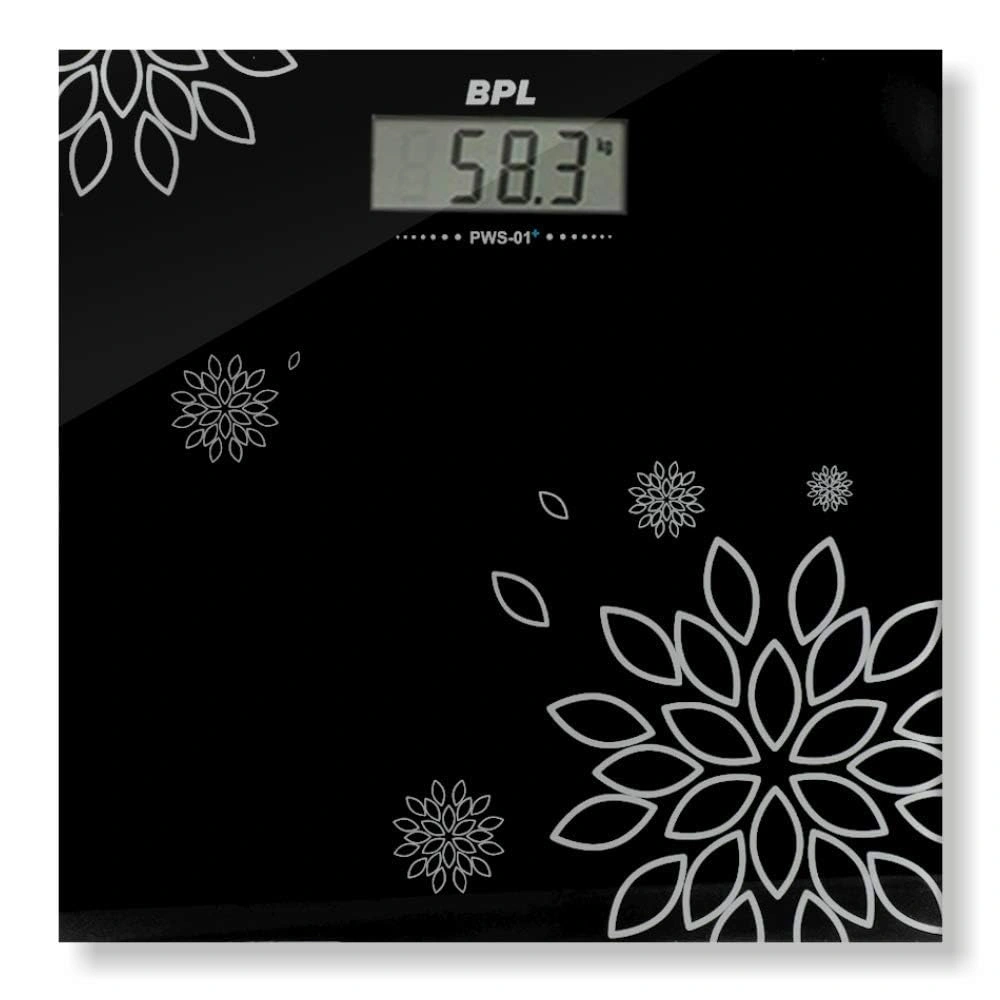 51j96nN8CsL._SL1000_ BPL Medical Technologies PWS-01+ Personal Weighing Scale for Highly Accurate Digital Bathroom Body Scale, Precisely Measures Weight Up to 180Kg - Black - Image 1