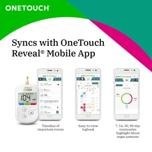 OneTouch Verio Flex Glucose Monitor FREE 10 Test Strips + 10 Sterile Lancets + 1 Lancing device - Image 7