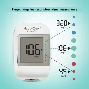 Accu-Chek Instant S Meter with Free 10 Strips and Accu-Chek Instant Strips - 50 Count (White) - Image 4