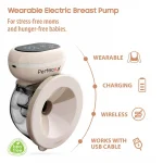 Perfecxa Electric Wearable Wireless Breast Pump Pumps with 3 Modes & 10 Levels, Painless Low Noise Touch Screen Baby Pump - Image 3