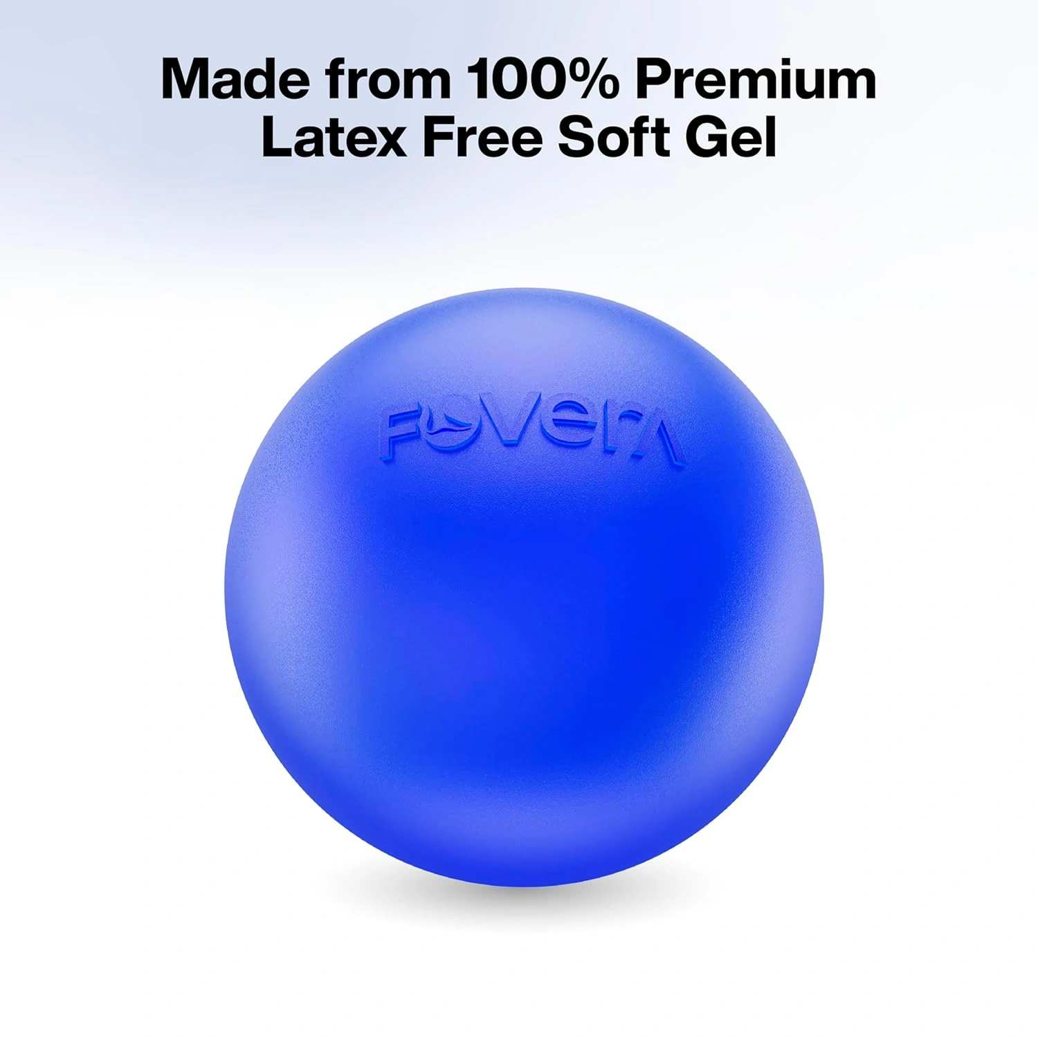 FOVERA Stress Relief Hard Ball for Hand Therapy (2.5 inch, Blue, Hard