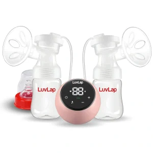 LuvLap Adore Double Electric Breast Pump with Dual Mode, 2 Phase & Adore Baby Carrier with 3 carry positions, for 6 to 24 months baby(Blue) - Image 3