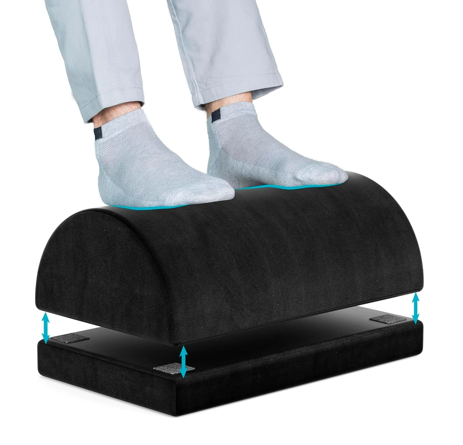 FOVERA Foot Rest for Office Desk Adjustable Memory Foam Medikart