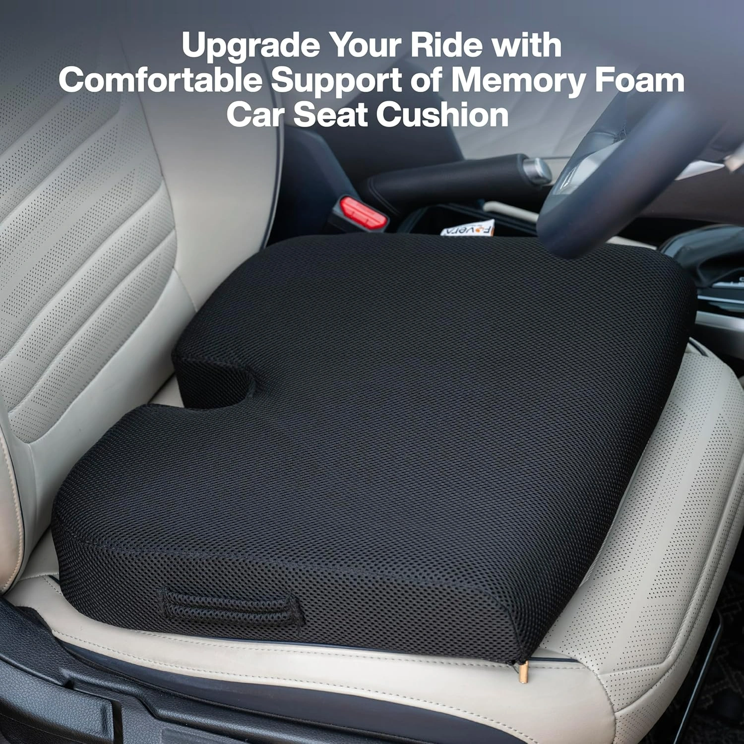 FOVERA Memory Foam Car Seat Cushion For Long Comfortable Drive