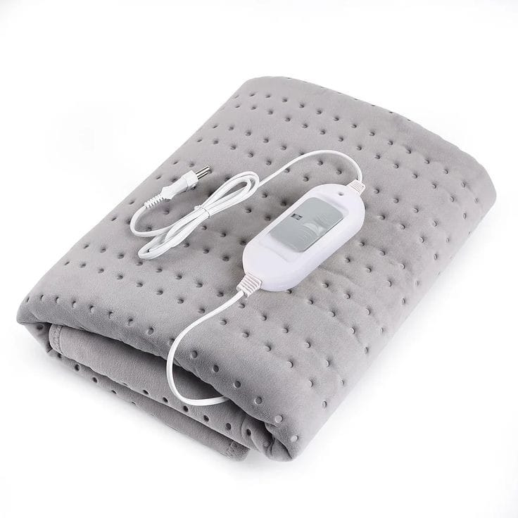 WhatsApp Image 2024-12-10 at 4.26.33 PM HEATRONICS® Electric Blanket for Single Bed, Bed Warmer for Single Bed | 60"x36" - Single | Analog | 3 Heat Settings (Grey) | 1 year warranty | Online Demostration & Installation | Made in India. - Image 1