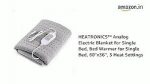 HEATRONICS® Electric Blanket for Single Bed, Bed Warmer for Single Bed | 60"x36" - Single | Analog | 3 Heat Settings (Grey) | 1 year warranty | Online Demostration & Installation | Made in India. - Image 4