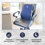 HEATRONICS™ Large Gel Infused Memory Foam Back Support for Chair & Car Seat - Orthopedic Lumbar Support Memory Foam Backrest Cushion - Comfortable Back Pillow for Sitting | 1 year warranty |Online Demostration & Installation | Made in India. - Image 4