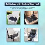 HEATRONICS™ Coccyx Cushion Tailbone Pain & Sciatica Relief, Comfortable Cushion for Office Chair | Ergonomic Car Seat Cushion with Cover for Long Sitting | 1 year warranty | Online demostration & Installation | Made in India. - Image 3