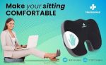 HEATRONICS™ Coccyx Cushion Tailbone Pain & Sciatica Relief, Comfortable Cushion for Office Chair | Ergonomic Car Seat Cushion with Cover for Long Sitting | 1 year warranty | Online demostration & Installation | Made in India. - Image 6