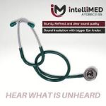 IntelliMED Atomic II-SS Stethoscope, 5 Year Warranty, Stainless steel stethoscope with refined acoustic clarity, sensitivity and sound transmission, stethoscope for doctors and medical students (Black) - Image 2