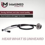 IntelliMED Atomic II-SS Stethoscope, 5 Year Warranty, Stainless steel stethoscope with refined acoustic clarity, sensitivity and sound transmission, stethoscope for doctors and medical students (Black) - Image 3