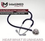 IntelliMED Atomic II-SS Stethoscope, 5 Year Warranty, Stainless steel stethoscope with refined acoustic clarity, sensitivity and sound transmission, stethoscope for doctors and medical students (Black) - Image 4