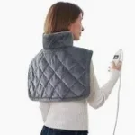 HEATRONICS® Weighted Heating Pad for Neck and Shoulder Pain, Cervical Pain & Frozen Shoulder Relief | Analog | 3 Heat Settings | Universal Fit | Gift for Women Men Mom Dad (Grey) | 1 year warranty | Online Demostration & Intallation | Made in India. - Image 2