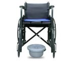 MEDIKART Foldable Wheelchair 2 in 1 for Regular & Commode Use | Portable with Removable Top-seat for Commode Usage | Comfortable Seating and Upto 120Kg+ Weight Capacity | Made in India