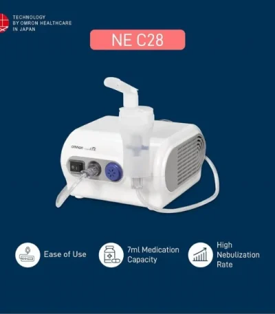 Omron NE C28 Compressor Nebulizer For Child and Adult with Both mask