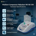 Medikart Compressor Nebulizer MK NE-C05 for Hospital Use | Medical Nebulizer for Respiratory Therapy - Image 4