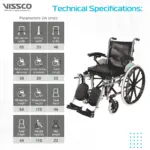 Imperio Wheelchair with Elevated Footrest (Mag Wheels) - Image 3