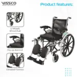 Imperio Wheelchair with Elevated Footrest (Mag Wheels) - Image 4