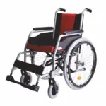 Superio Aluminium Wheelchair with Fixed Wheels & Plastic Rim | Fixed Armrest | Foldable | Weight Bearing Capacity 110kg (Multicolor) - Image 2