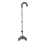 Vissco Avanti U Shape Tripod Walking Stick for Elderly, Old & Geriatric Patients, Adjustable Height, Lightweight Aluminium Walking Cane for Men and Women with Anti-Slip Rubber Base (Grey) - Image 4
