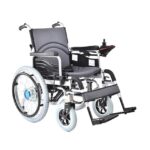 MIOOX Heavy Duty Wheelchair | Load Capacity 150 Kg | Seat Size 50 CM | Heavy Patient Electric Wheelchair Durable & Long Lasting(Black)(12 volt, 12 AH 2 pcs led acid battery)