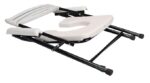 Folding Elderly Disabled Man And Pregnant Woman Stainless Steel Shower And Bathing Room Mobile Commode Chair With Toilet Seat Comfortable Safe(110 KG Capacity) - Image 5